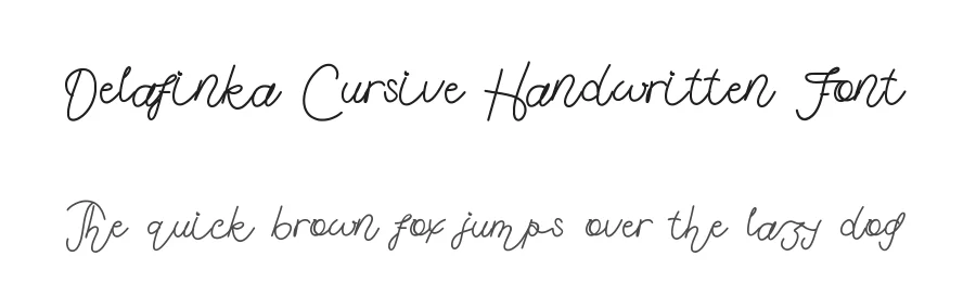 Delafinka Cursive Handwritten Font by edricstudio β Decorative Font