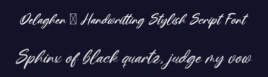 Delaghen – Handwritting Stylish Script Font by afkaristudio — Script Handwritten Font — thumbnail 2