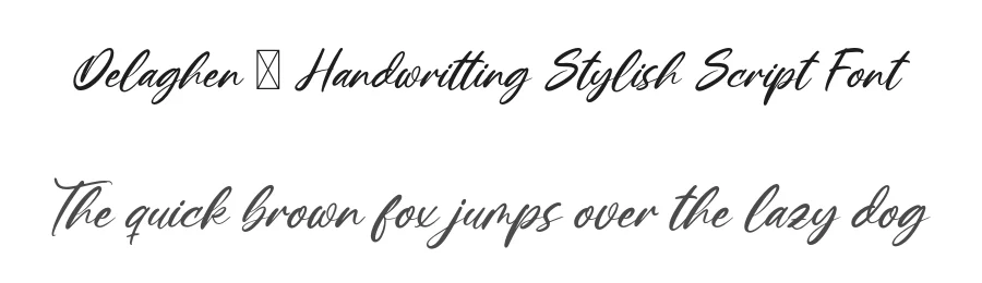 Delaghen – Handwritting Stylish Script Font by afkaristudio — Script Handwritten Font