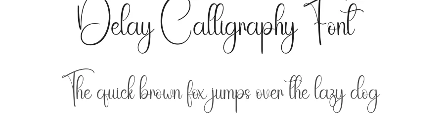 Delay Calligraphy Font by creativeletter — Script Handwritten Font