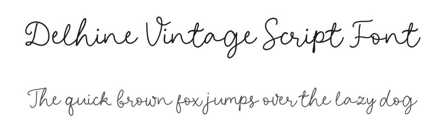Delhine Vintage Script Font by metafontsy — Script Handwritten Font