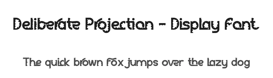 Deliberate Projection – Display Font by 177Studio — Display Font