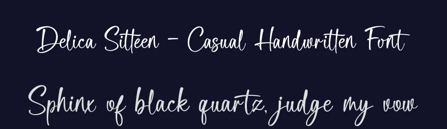 Delica Sitteen – Casual Handwritten Font by Basnistudio — Script Handwritten Font — thumbnail 2