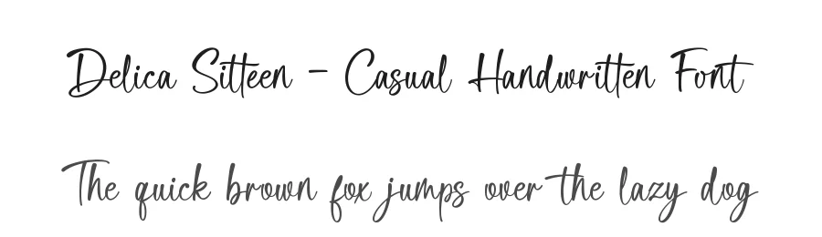 Delica Sitteen – Casual Handwritten Font by Basnistudio — Script Handwritten Font