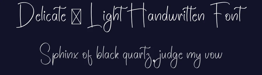 Delicate – Light Handwritten Font by freshtypeink — Script Handwritten Font — thumbnail 2