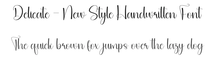 Delicate – New Style Handwritten Font by andikastudio — Script Handwritten Font