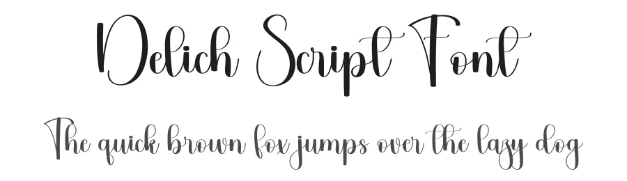 Delich Script Font by freshtypeink — Script Handwritten Font