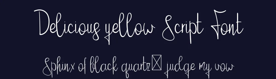 Delicious yellow Script Font by vp_creative_shop — Script Handwritten Font — thumbnail 2