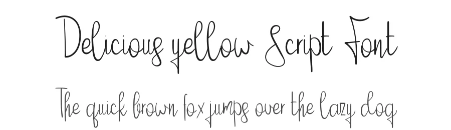 Delicious yellow Script Font by vp_creative_shop — Script Handwritten Font