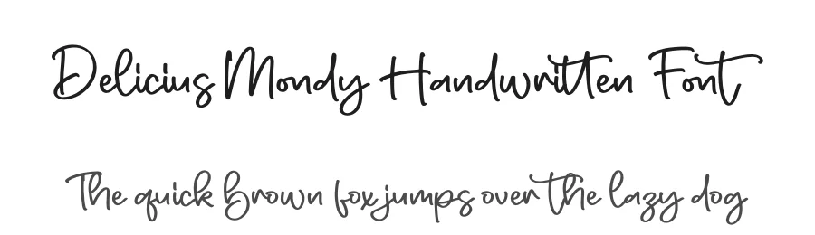 Delicius Mondy Handwritten Font by letterfabric — Script Handwritten Font