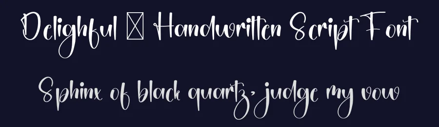 Delighful – Handwritten Script Font by freshtypeink — Script Handwritten Font — thumbnail 2