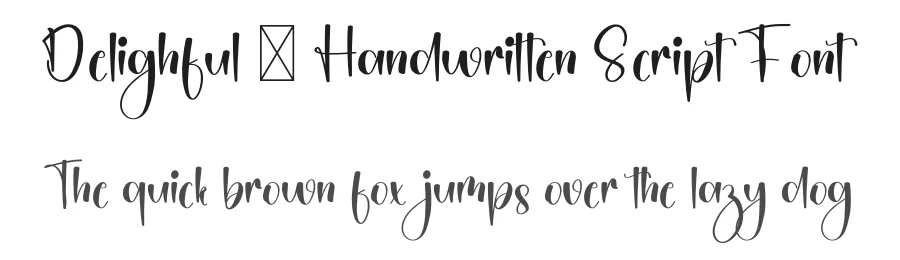 Delighful – Handwritten Script Font by freshtypeink — Script Handwritten Font