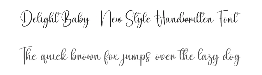 Delight Baby – New Style Handwritten Font by creativeletter — Script Handwritten Font