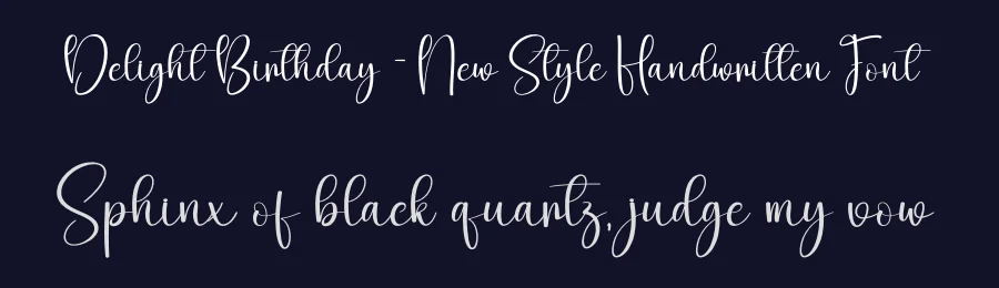 Delight Birthday – New Style Handwritten Font by creativeletter — Script Handwritten Font — thumbnail 2