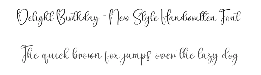 Delight Birthday – New Style Handwritten Font by creativeletter — Script Handwritten Font