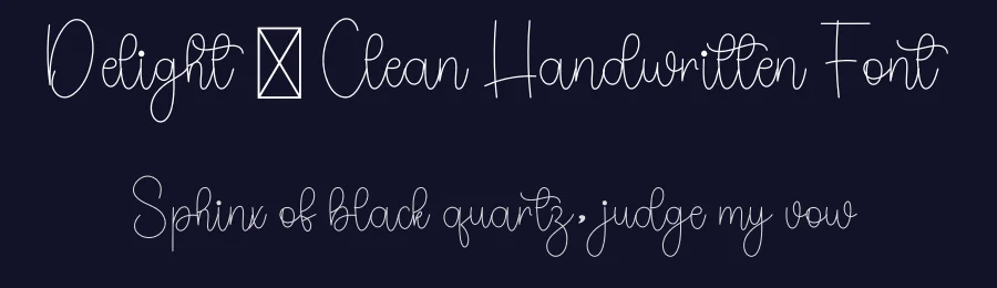 Delight – Clean Handwritten Font by freshtypeink — Script Handwritten Font — thumbnail 2