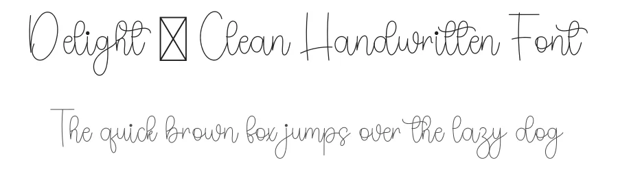 Delight – Clean Handwritten Font by freshtypeink — Script Handwritten Font
