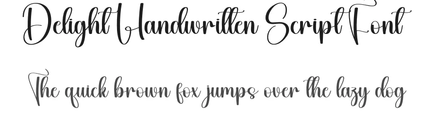 Delight Handwritten Script Font by creativeletter — Script Handwritten Font