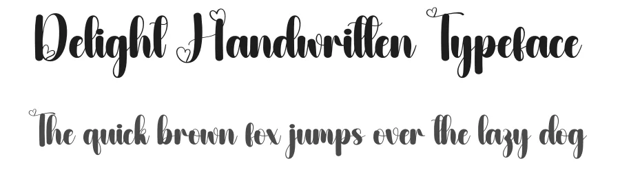 Delight Handwritten Typeface by andikastudio — Script Handwritten Font