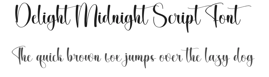 Delight Midnight Script Font by creativeletter — Script Handwritten Font