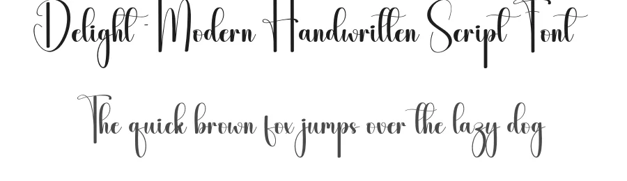 Delight – Modern Handwritten Script Font by andikastudio — Script Handwritten Font