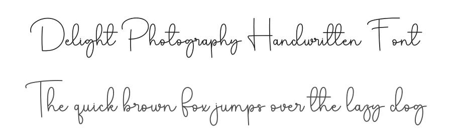 Delight Photography Handwritten Font by freshtypeink — Decorative Font