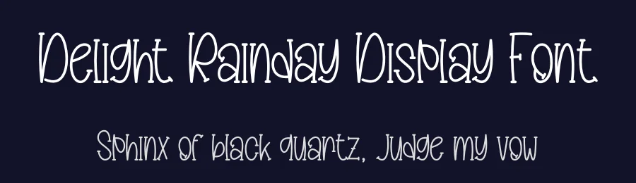 Delight Rainday Display Font by creativeletter — Display Font — thumbnail 2