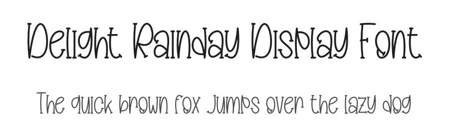 Delight Rainday Display Font by creativeletter — Display Font