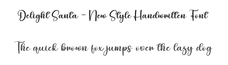 Delight Santa – New Style Handwritten Font by creativeletter — Script Handwritten Font