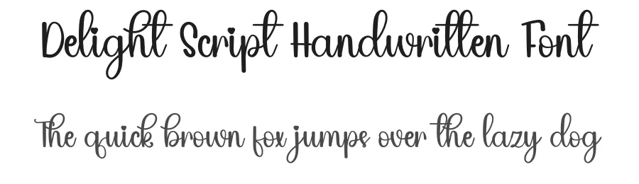 Delight Script Handwritten Font by inermediaSTUDIO — Script Handwritten Font