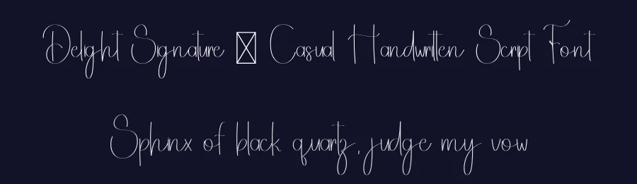 Delight Signature – Casual Handwritten Script Font by freshtypeink — Script Handwritten Font — thumbnail 2