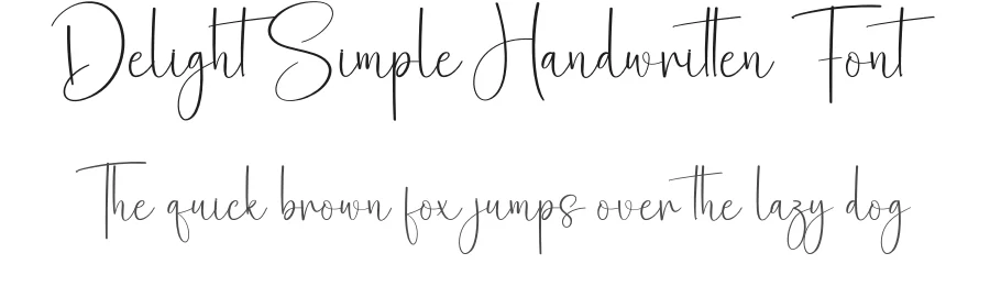 Delight Simple Handwritten Font by creativeletter — Script Handwritten Font