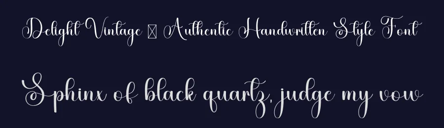 Delight Vintage – Authentic Handwritten Style Font by freshtypeink — Script Handwritten Font — thumbnail 2