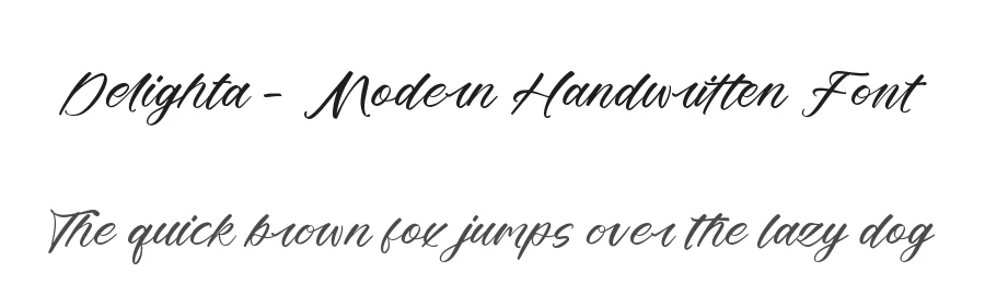 Delighta – Modern Handwritten Font by stylishtype.co — Script Handwritten Font