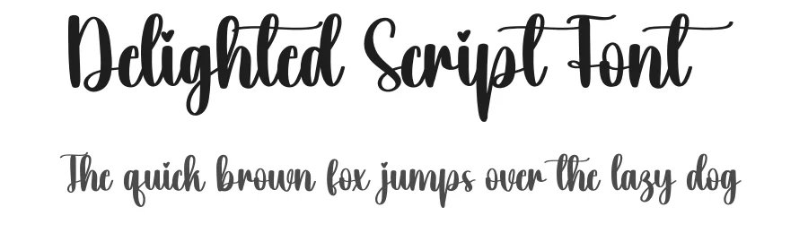 Delighted Script Font by creativeletter — Script Handwritten Font