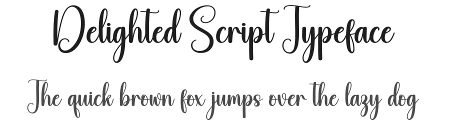 Delighted Script Typeface by creativeletter — Script Handwritten Font