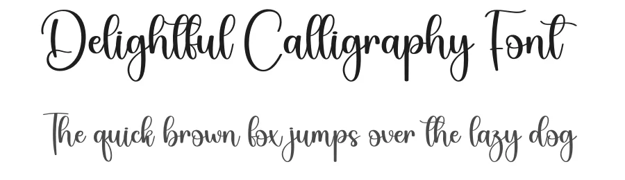 Delightful Calligraphy Font by creativeletter — Script Handwritten Font