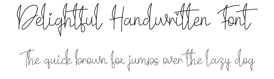 Delightful Handwritten Font by creativeletter — Script Handwritten Font