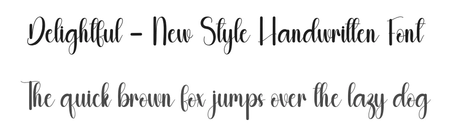 Delightful – New Style Handwritten Font by andikastudio — Script Handwritten Font