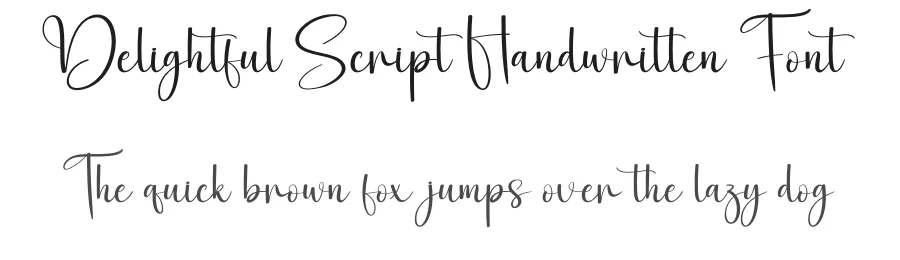 Delightful Script Handwritten Font by andikastudio — Script Handwritten Font