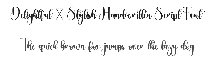 Delightful – Stylish Handwritten Script Font by freshtypeink — Script Handwritten Font