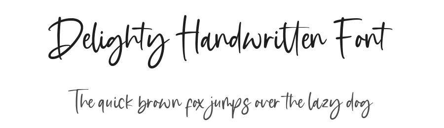 Delighty Handwritten Font by balpirick — Script Handwritten Font