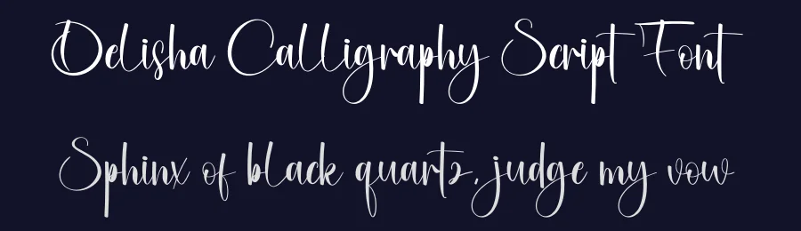 Delisha Calligraphy Script Font by creativeletter — Script Handwritten Font — thumbnail 2