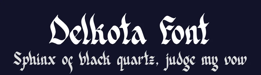 Delkota Font by Denustudios — Blackletter Font — thumbnail 2