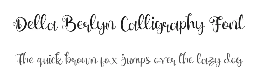 Della Berlyn Calligraphy Font by letterenastudios — Script Handwritten Font