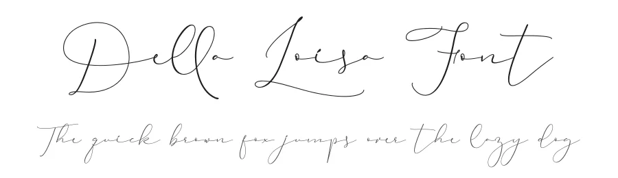 Della Loisa Font by RTSTD — Script Handwritten Font