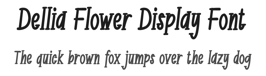 Dellia Flower Display Font by andikastudio — Script Handwritten Font