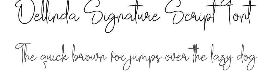 Dellinda Signature Script Font by creativeletter — Script Handwritten Font