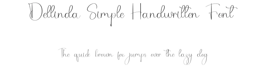 Dellinda Simple Handwritten Font by freshtypeink — Script Handwritten Font