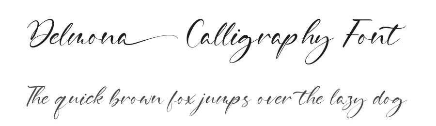 Delmona Calligraphy Font by balpirick — Script Handwritten Font